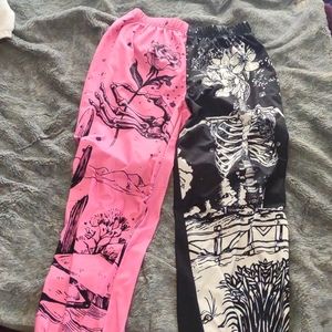 cute and stretchy two tone blackpink SheIn jogger pants black